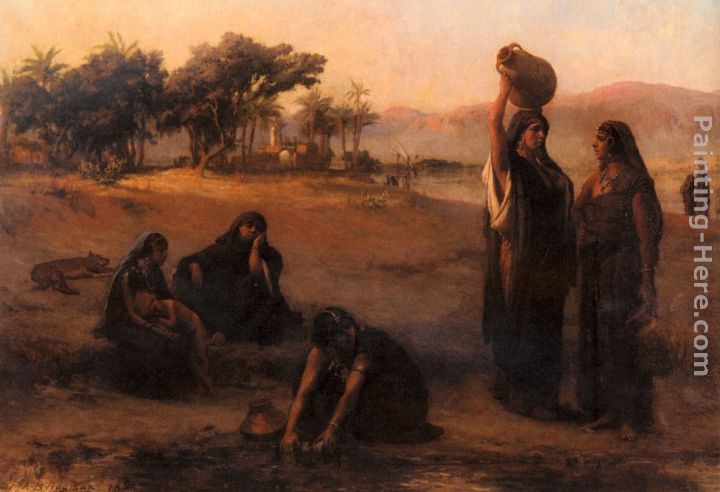 Frederick Arthur Bridgman Women Drawing Water From The Nile